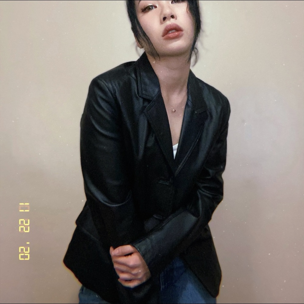 VINTAGE LEATHER JACKET (BLACK)